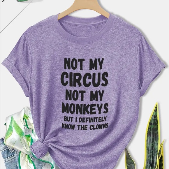 Tops - Purple Graphic T-Shirt